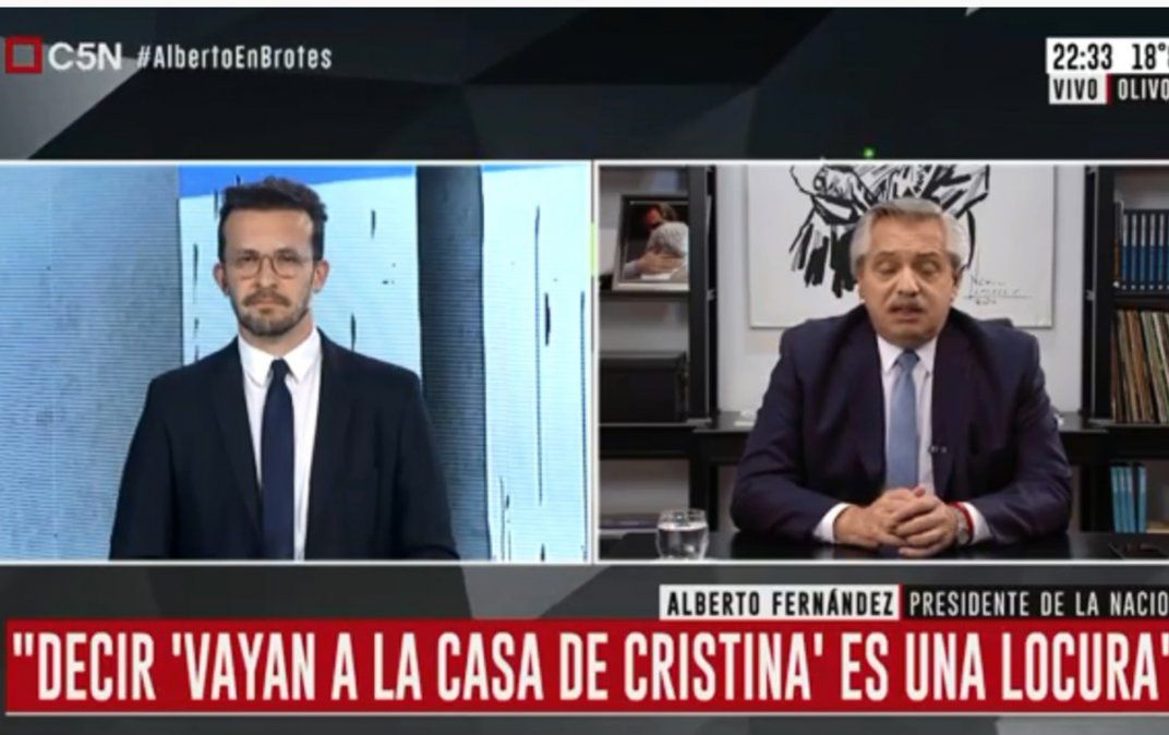 Alberto Fernández. Respondió a las críticas de Macri.