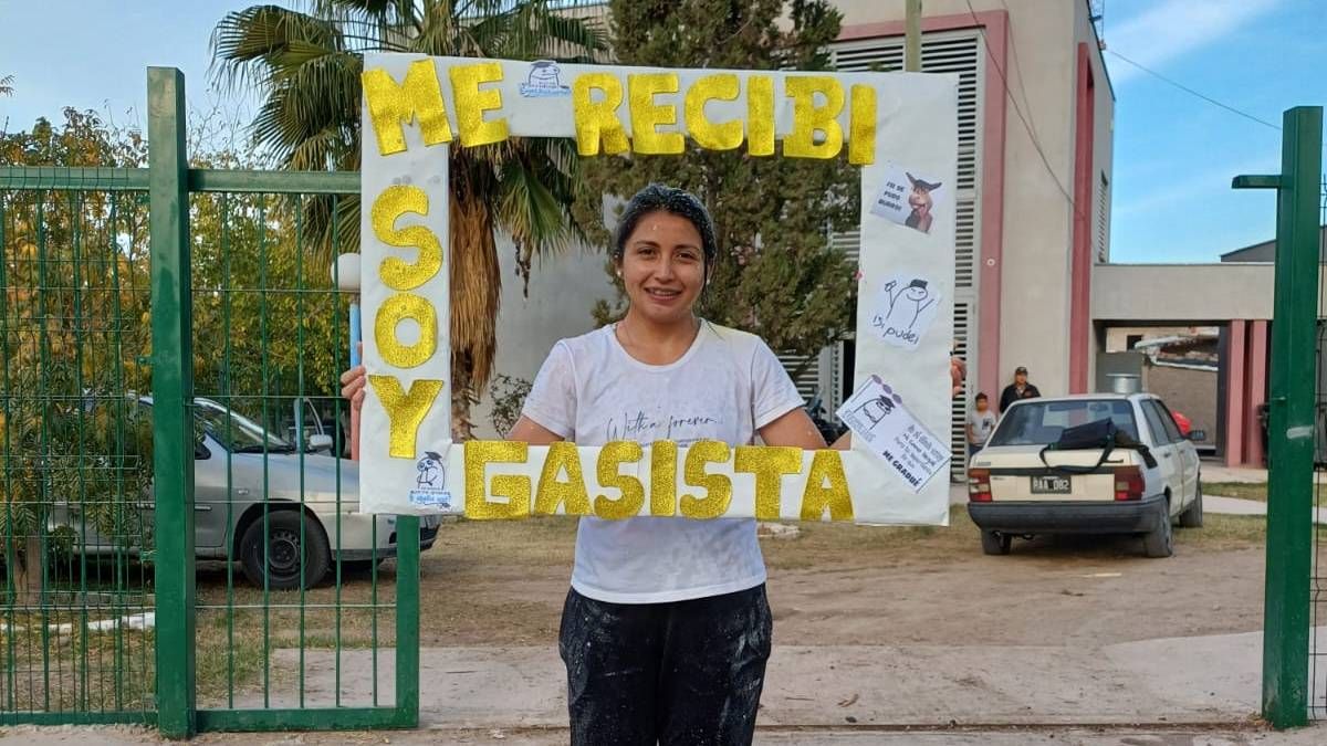 Soy gasista, el cuadro que emocionó en las redes. Erika logró su sueño.