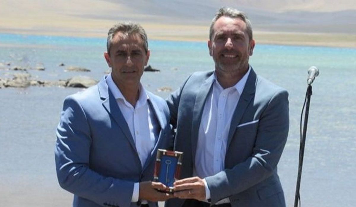 El intendente Rolando Scanio junto a Jorge Difonso. El jefe comunal habría comunicado al partido su decisión de no buscar una reelección.