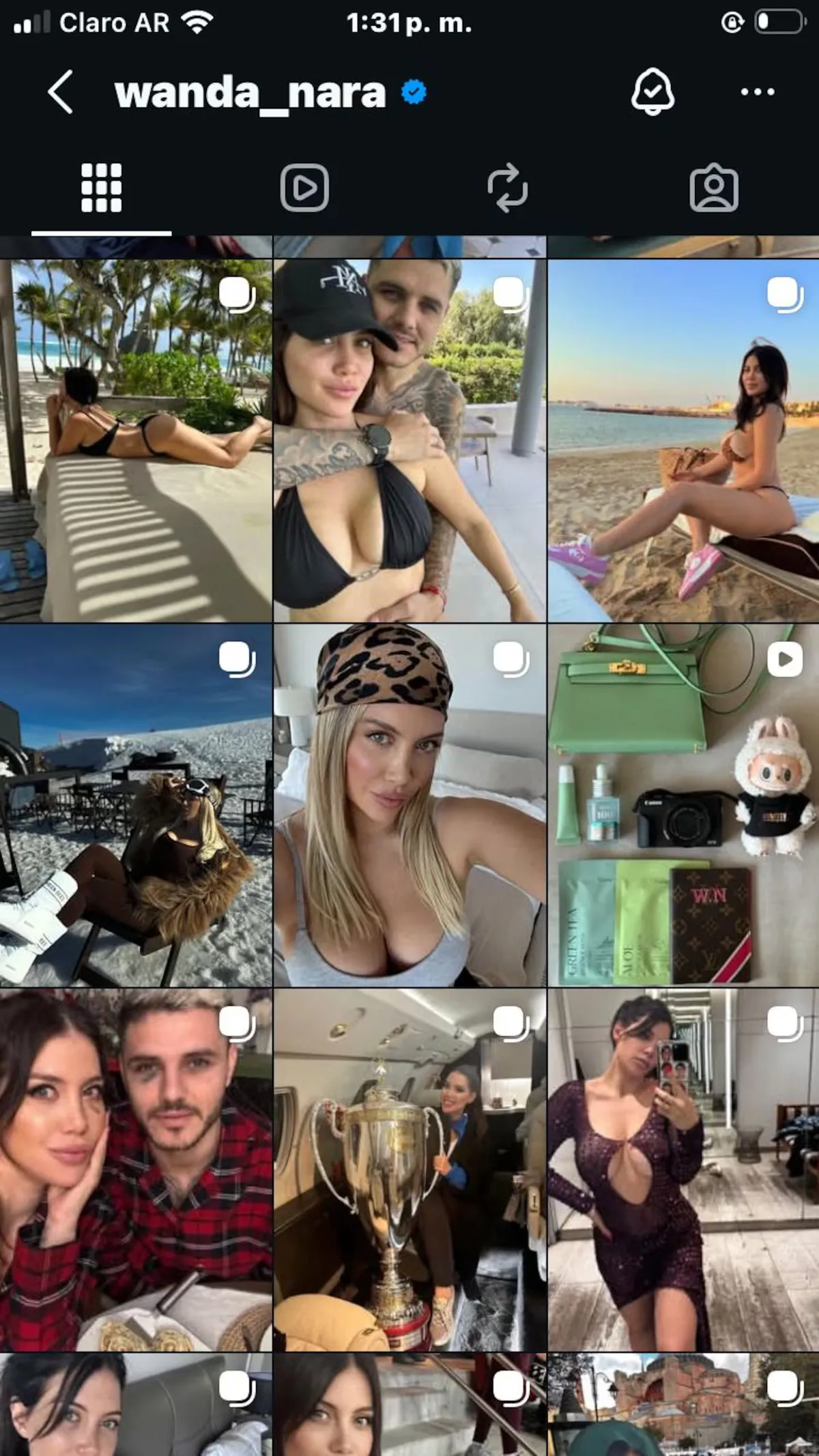 Las fotos que compartió Wanda Nara junto a Mauro Icardi. Las fotos que compartió Wanda Nara junto a Mauro Icardi.