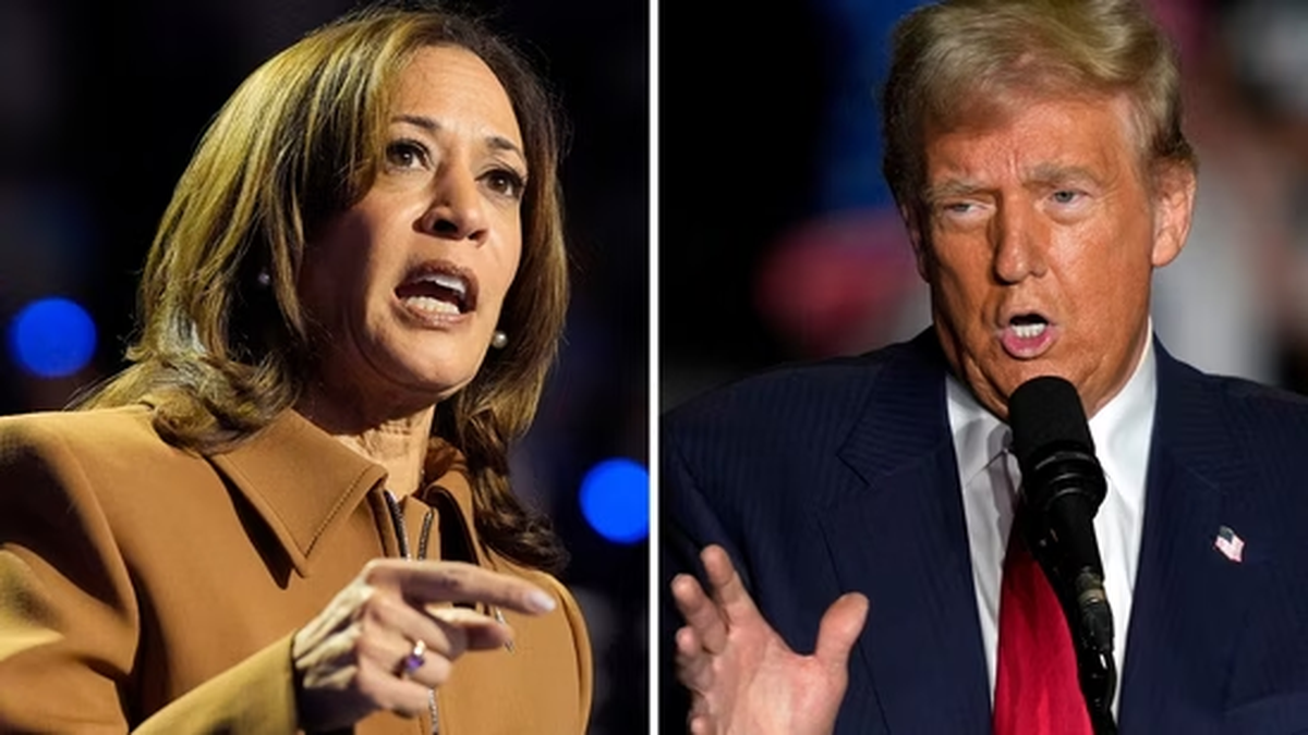 Qué porcentajes dicen las encuestas sobre Kamala Harris y Donald Trump