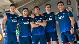 Mendy, Albornoz, Prisciantelli, Delguy e Isgró, en Santiago del Estero.
