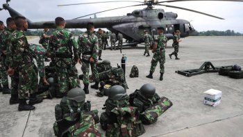 El avión indonesio estrellado está 