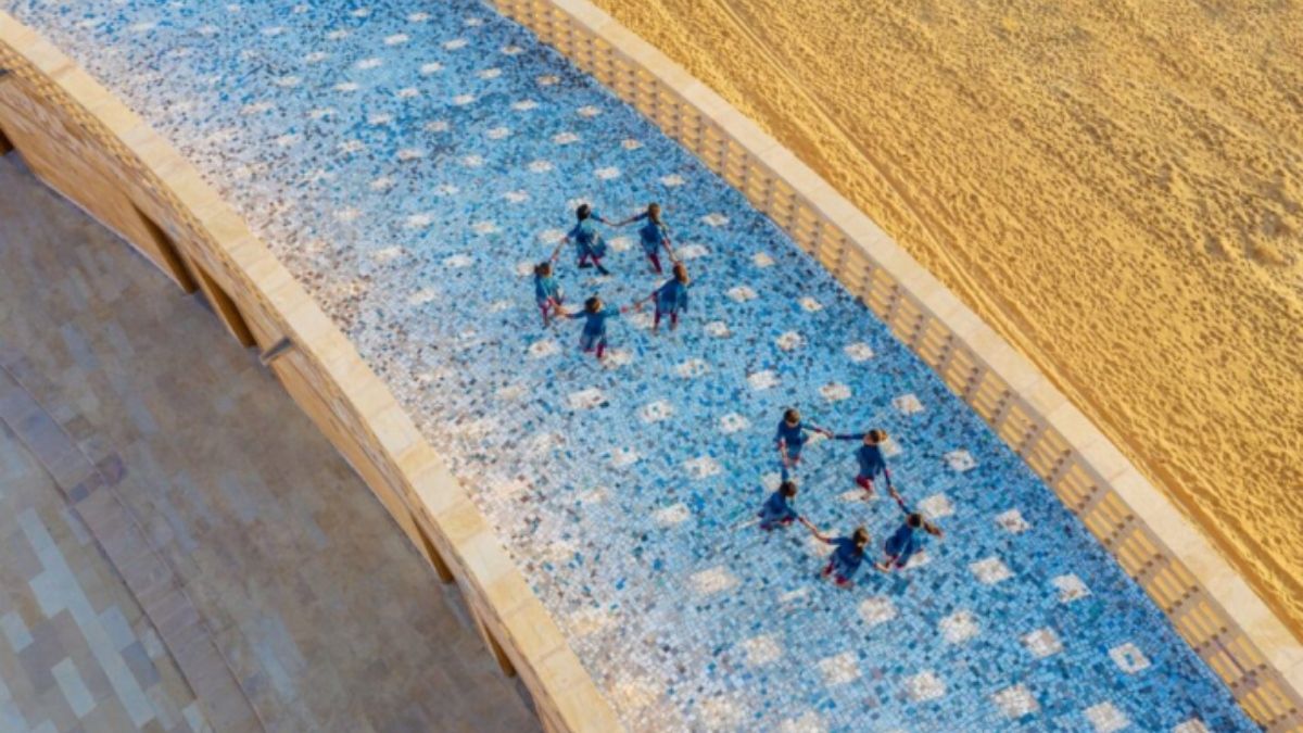 El equipo de diseño siguió las antiguas técnicas locales de recolección de agua para maximizar el agua de lluvia y reciclar las aguas grises en la escuela. (Foto: Rajkumari Ratnavati Girls School) El equipo de diseño siguió las antiguas técnicas locales de recolección de agua para maximizar el agua de lluvia y reciclar las aguas grises en la escuela. (Foto: Rajkumari Ratnavati Girls School)