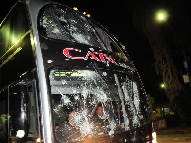 La llegada a Mendoza de los hinchas tombinos