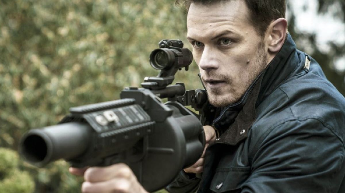 Sam Heughan interpreta a Tom Buckingham en la película de Netflix