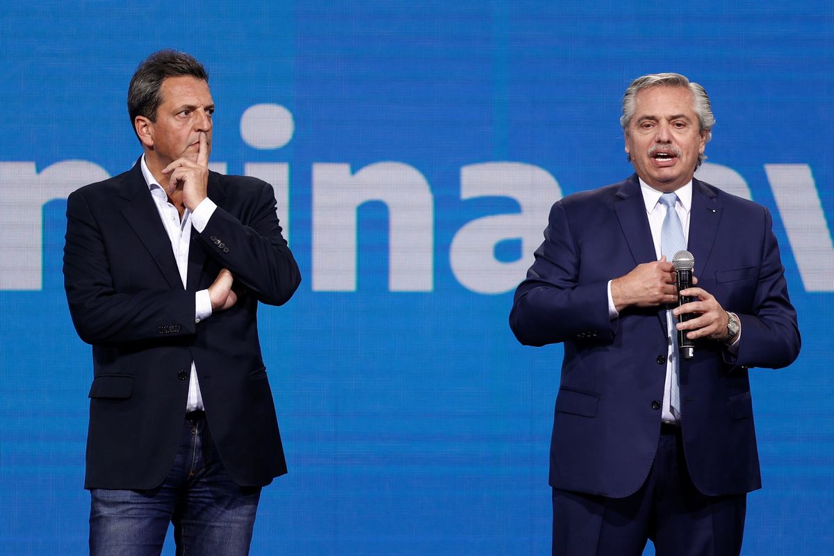 El ministro de Economía Sergio Massa y el presidente Alberto Fernández.