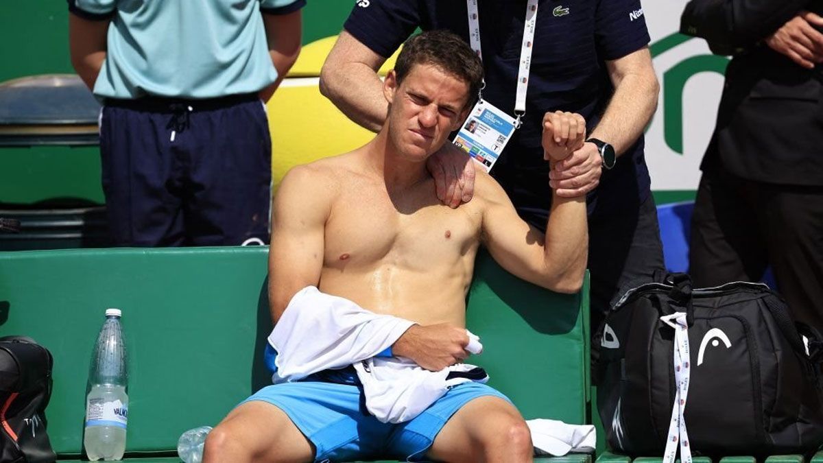 Diego Schwartzman vivió un momento para el olvido en el Masters de Montecarlo.