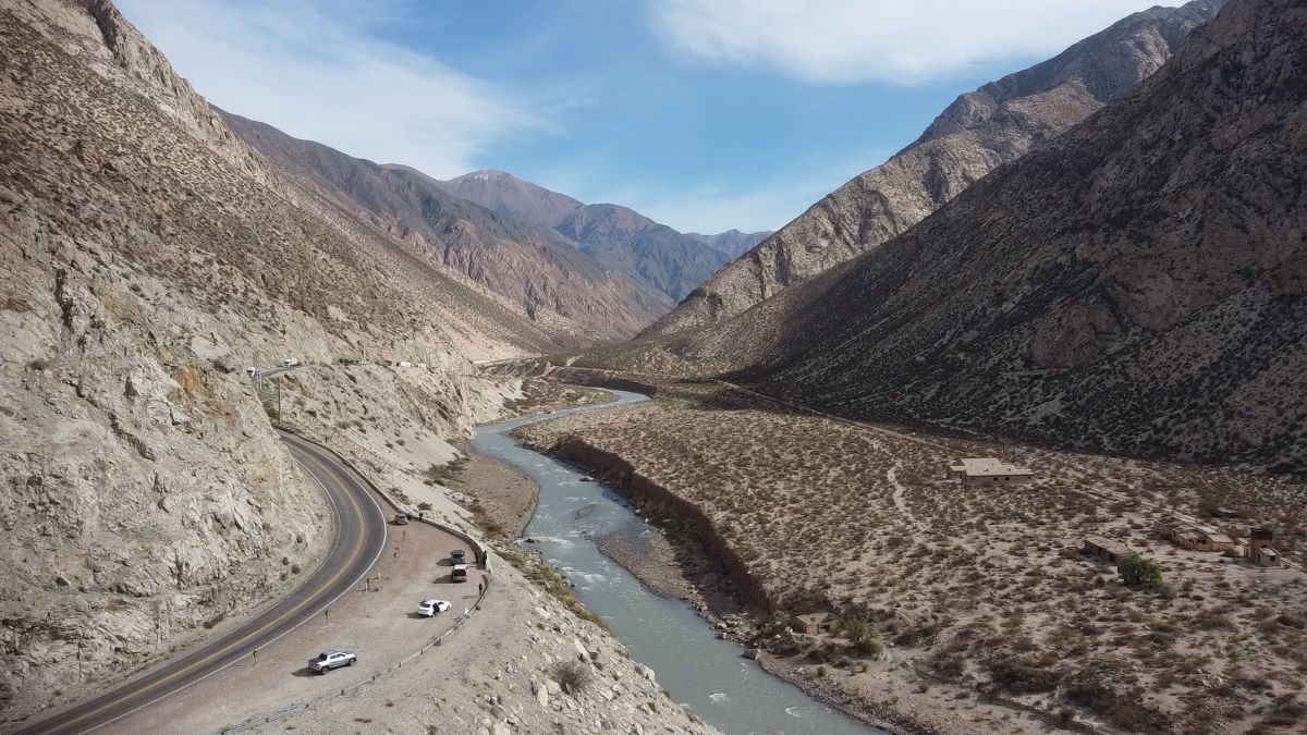 La curva de Guido, en la Ruta 7. La curva de Guido, en la Ruta 7.