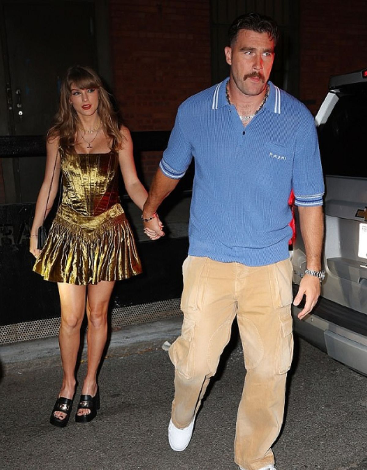 Swift y Kelce en su última cena en Nueva York.&nbsp;