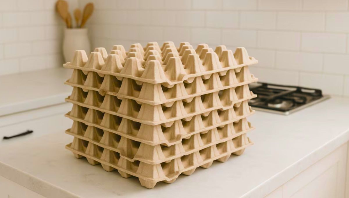 Guard&aacute; los maples de huevo para crear esa hermosa idea que combina reciclaje y decoraci&oacute;n.