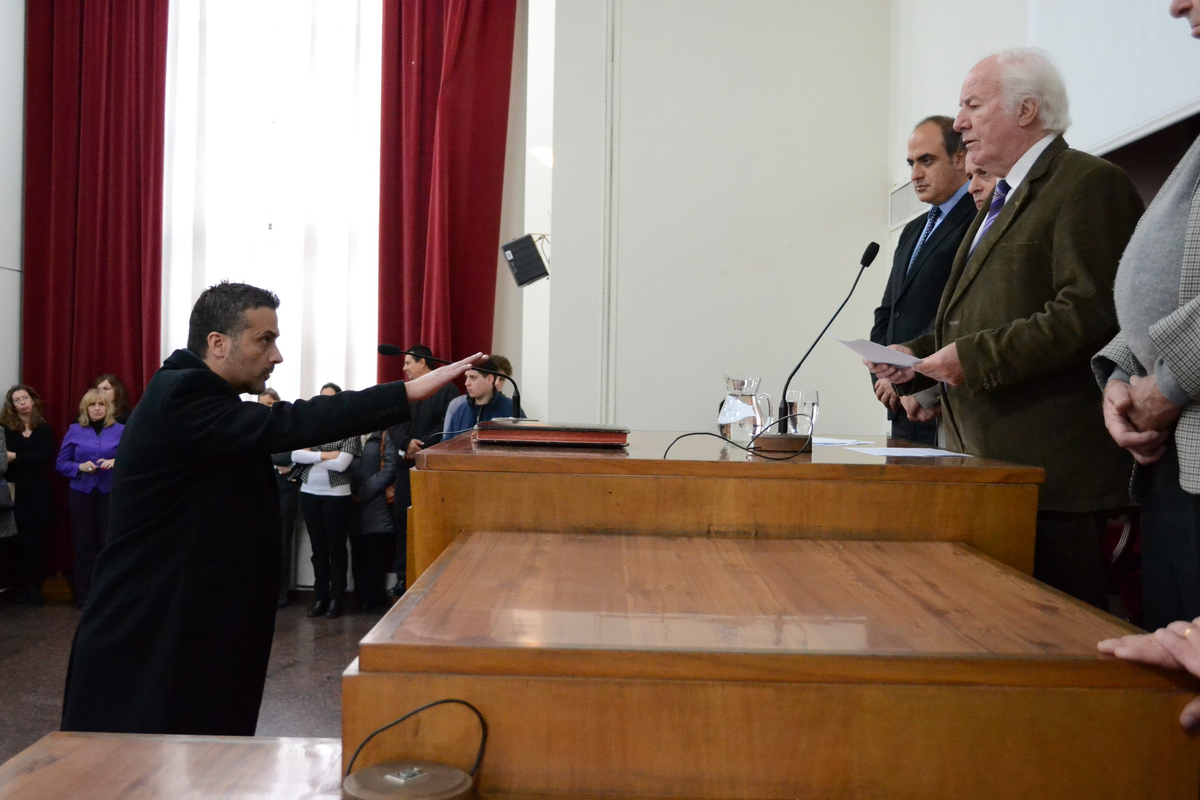 Federico Rapacioli cuando juró como secretario de la Justicia Penal.