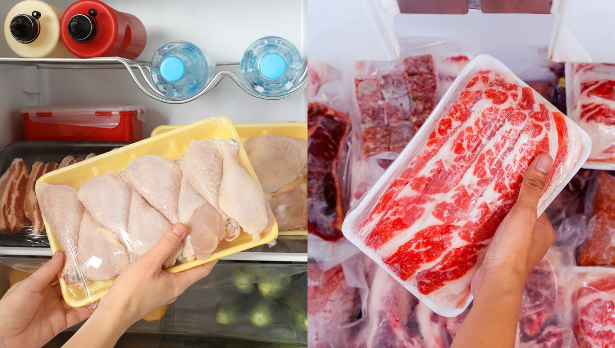 La carne y el pollo no se pueden guardar por mucho tiempo cuando están crudos.