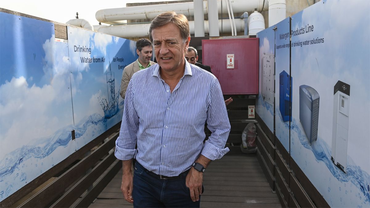 El gobernador Rodolfo Suarez durante su viaje en Israel.