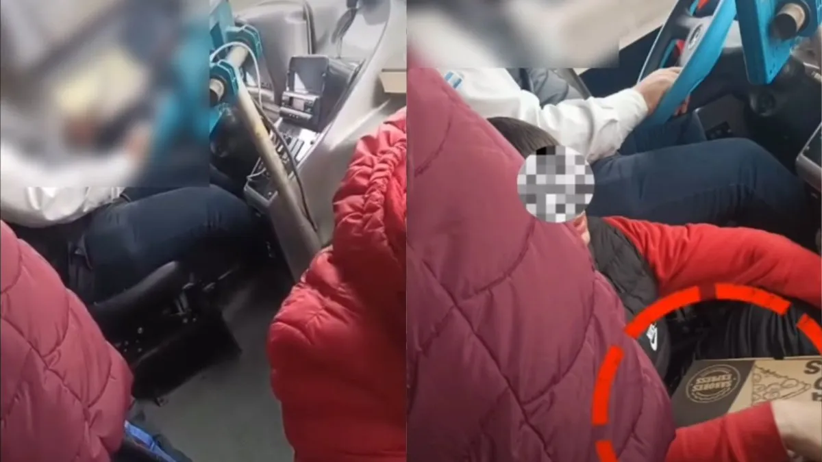 Según el relato de los pasajeros, el colectivero estuvo cerca de chocar contra un camión y fueron los propios usuarios quienes advirtieron al conductor sobre la presencia del vehículo.