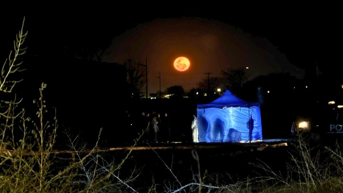 Investigadores policiales y judiciales trabajan en la escena del hecho en Guaymallén.