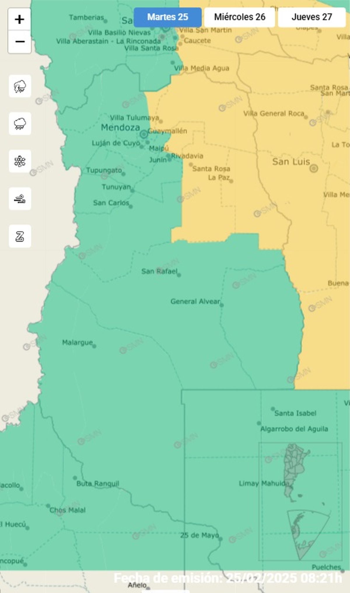 Todo el este se verá afectado Todo el este se verá afectado