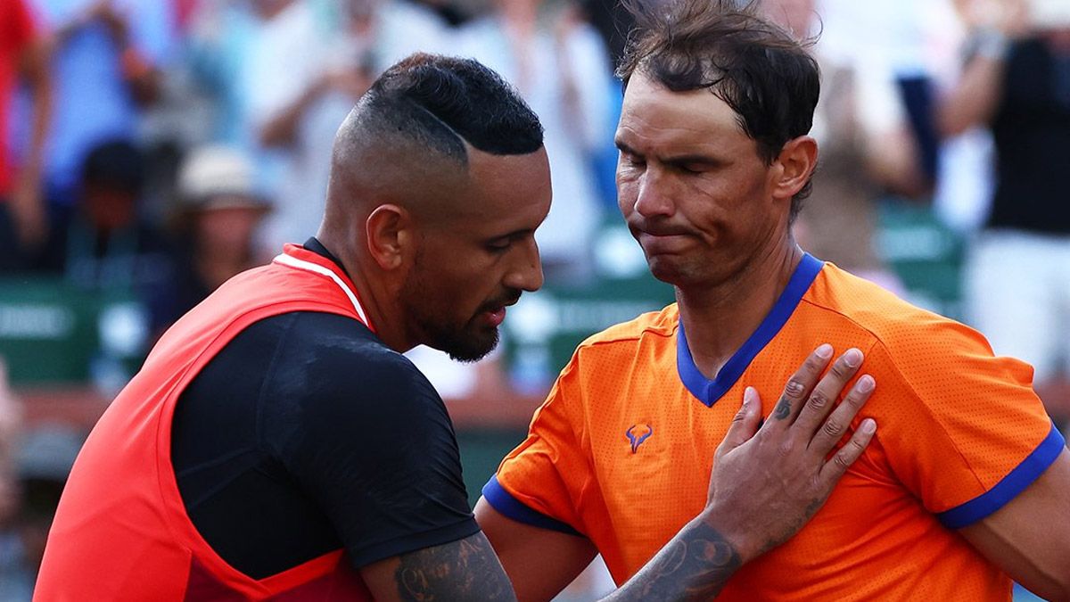 Kyrgios y Nadal dejaron todo dentro de la cancha.