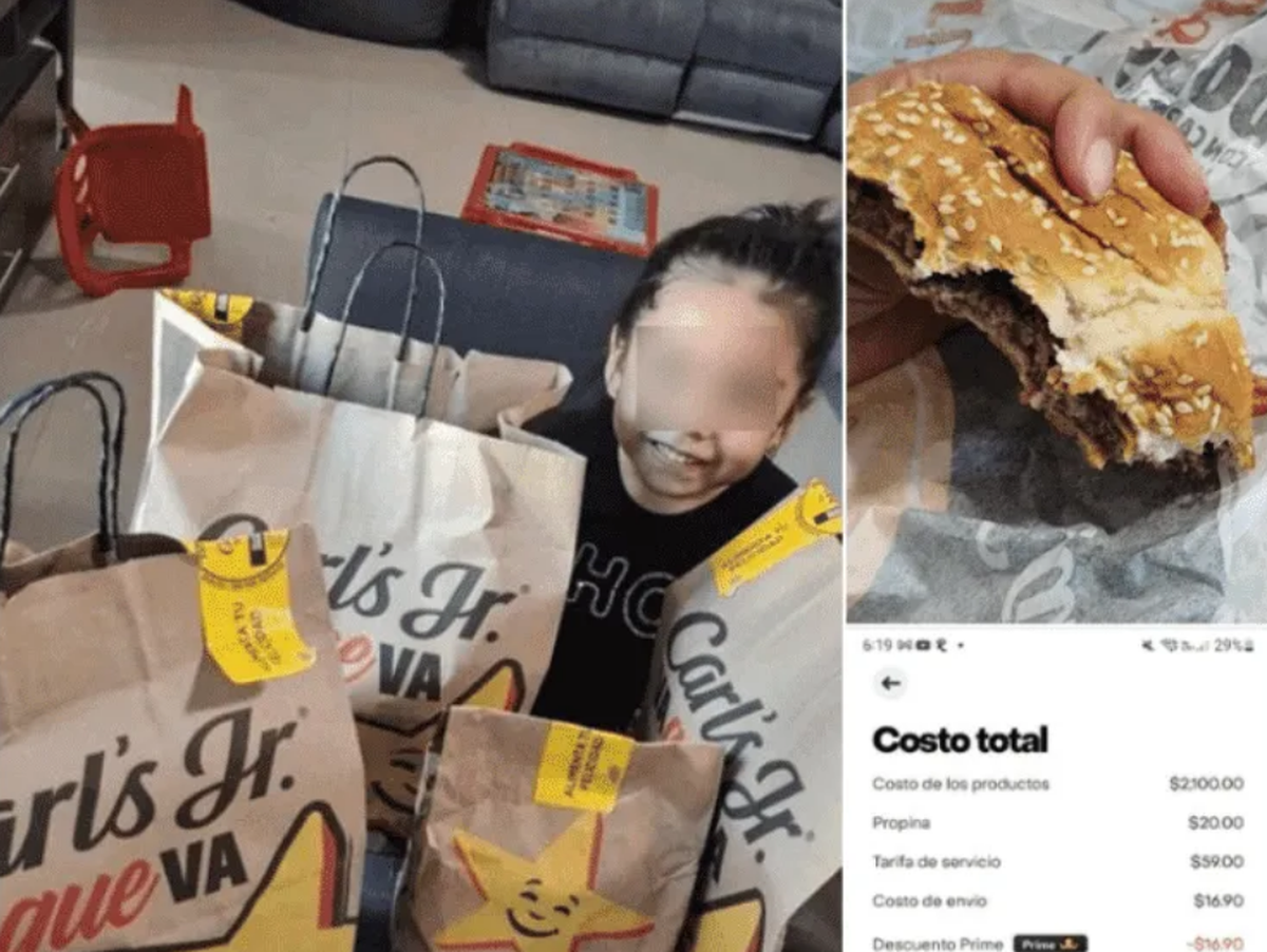 ¡Qué haces nena! Su hija le agarró el celular e hizo un pedido exagerado.