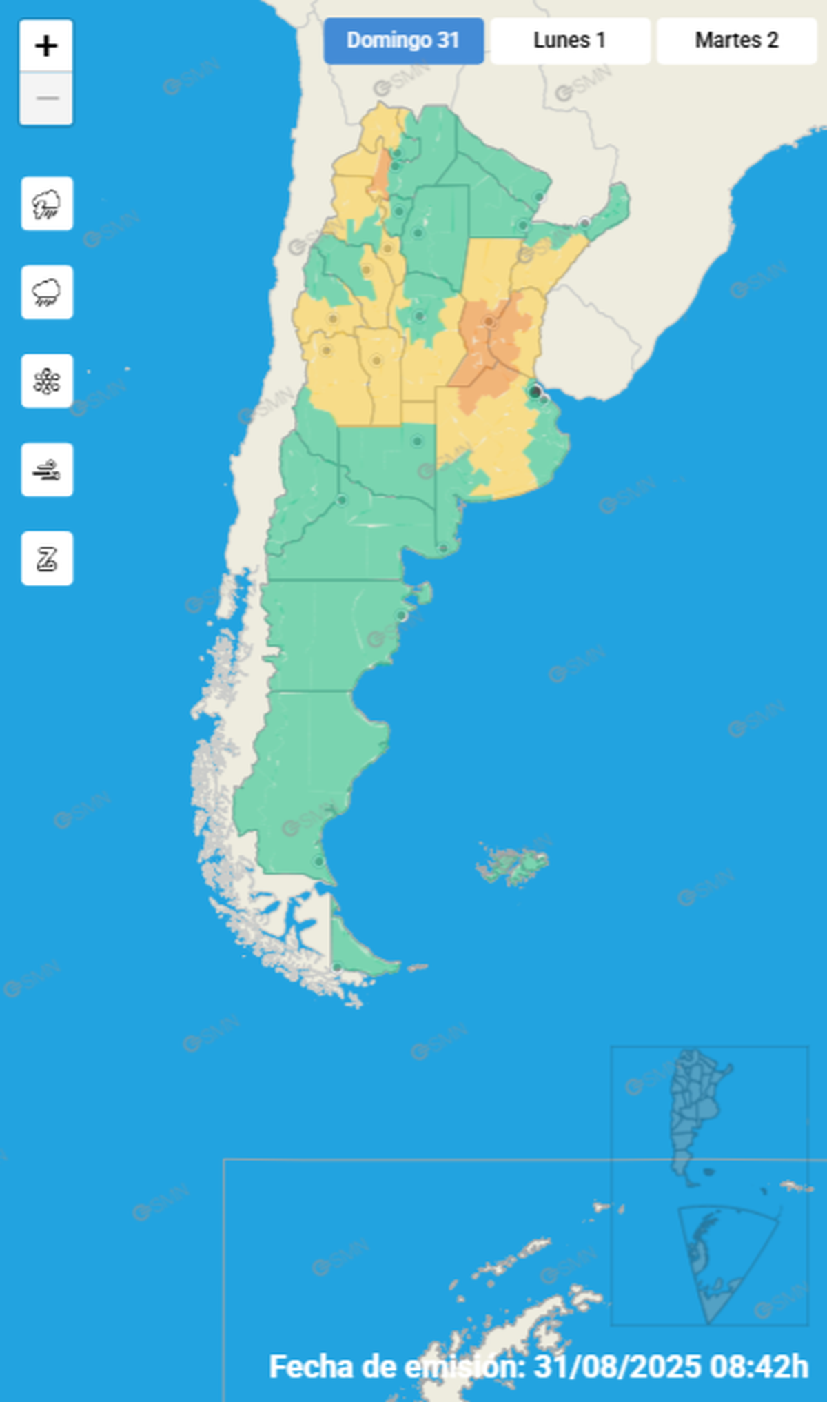 Estas son las provincias en alerta naranja este domingo Estas son las provincias en alerta naranja este domingo