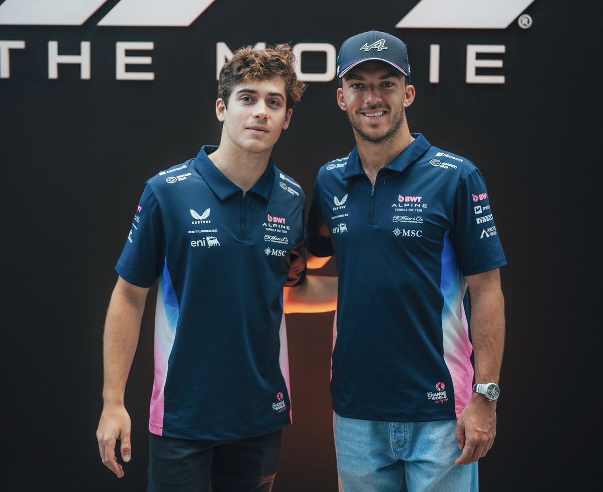 Franco Colapinto y Pierre Gasly en la previa del GP de M&oacute;naco.