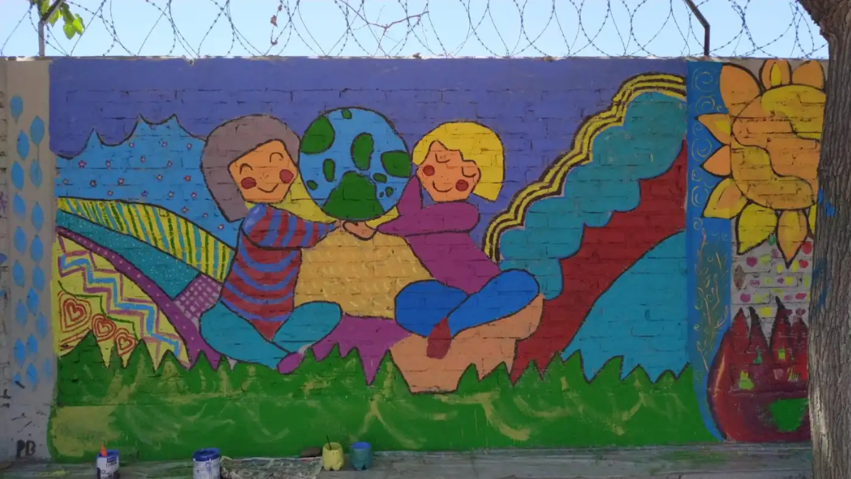 Un mural de la escuela