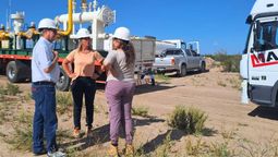 Omar Félix pasó por la obra del gasoducto y anticipó que en mayo podría estar finalizado.