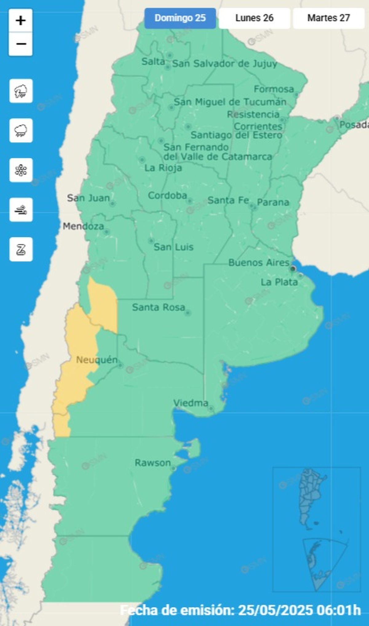 Estas son las provincias afectadas Estas son las provincias afectadas