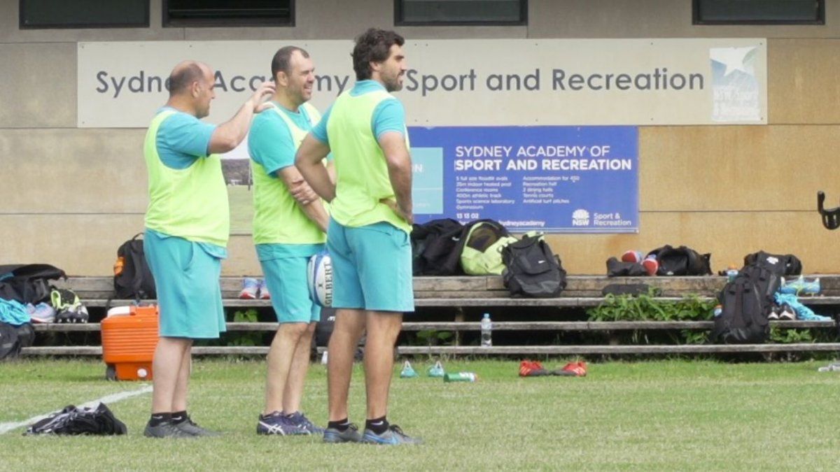 Los Pumas sumaron a Michael Cheika a los entrenamientos.