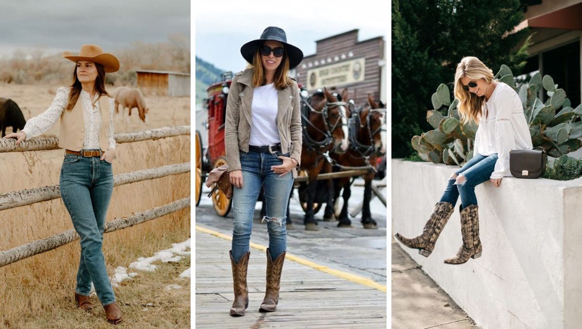 Jean y botas texanas. Jean y botas texanas.