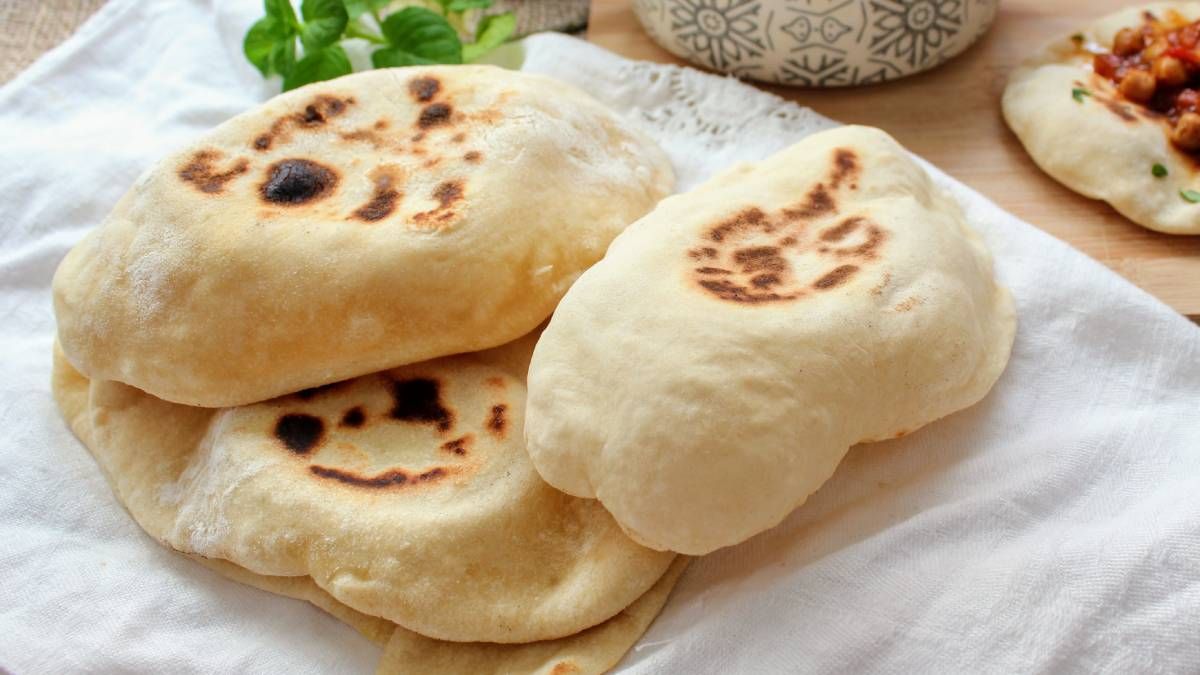 Recetas: Pan naan en sartén. Foto: gentileza cocinandoconlaschachas.