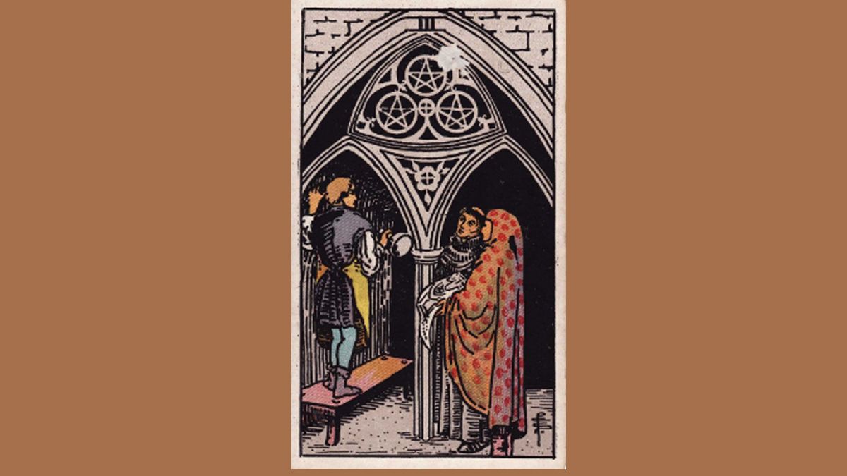 La carta elegida del tarot para las predicciones de hoy jueves 16 de octubre de 2025 es El Tres de Oros.
