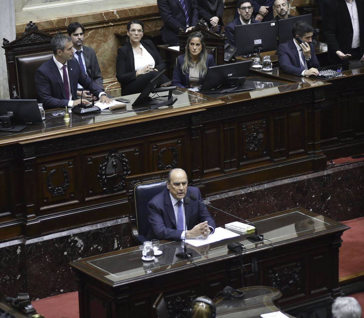 Guillermo Francos dio su informe de gestión en el Congreso. Guillermo Francos dio su informe de gestión en el Congreso.