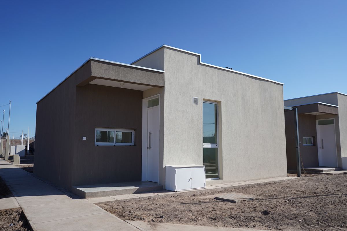 Una de las viviendas bioclimáticas que entregó este martes el Gobierno en Junín. Una de las viviendas bioclimáticas que entregó este martes el Gobierno en Junín.