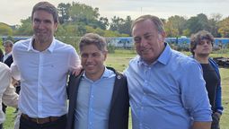 Los tunuyaninos Emir Andraos (intendente) y Martín Aveiro (diputado nacional) junto al gobernador de Buenos Aires, Axel Kicillof.