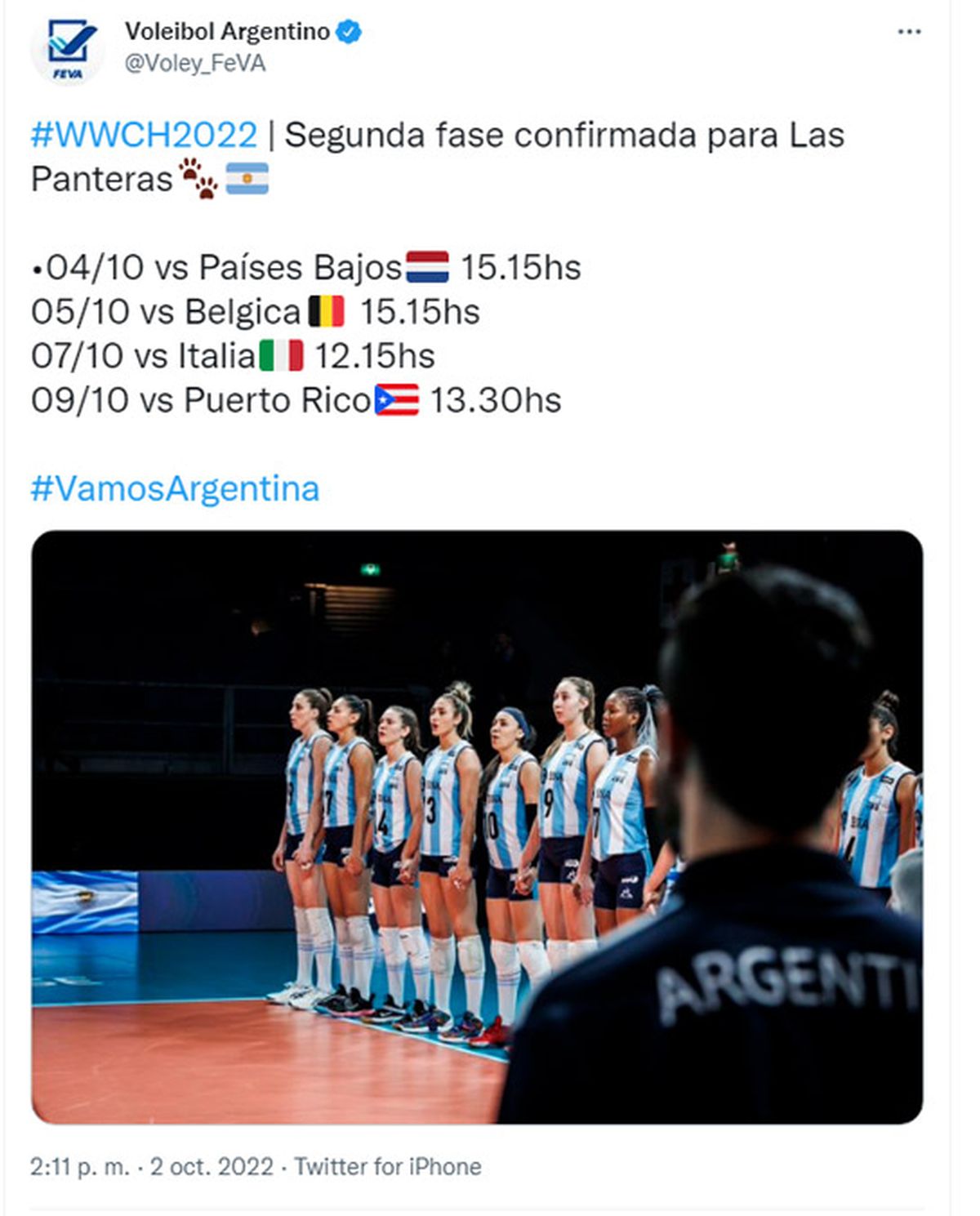 La agenda de Las Panteras para la segunda ronda del Mundial de Países Bajos y Polonia.