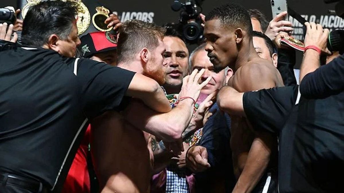 ¡qué Picantes Canelo Y Jacobs Se Cruzaron En El Pesaje Y Tuvieron Que