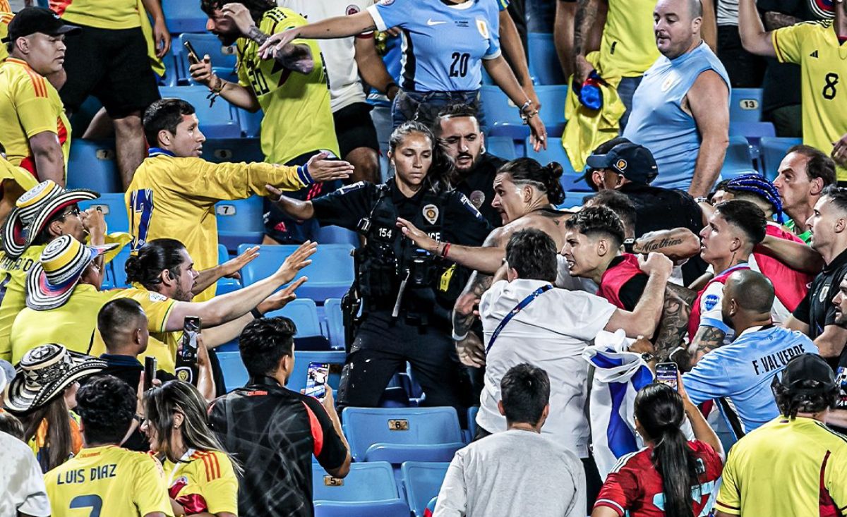 Les abrieron un expediente a 11 jugadores de la Selección de Uruguay por la  pelea con hinchas colombianos