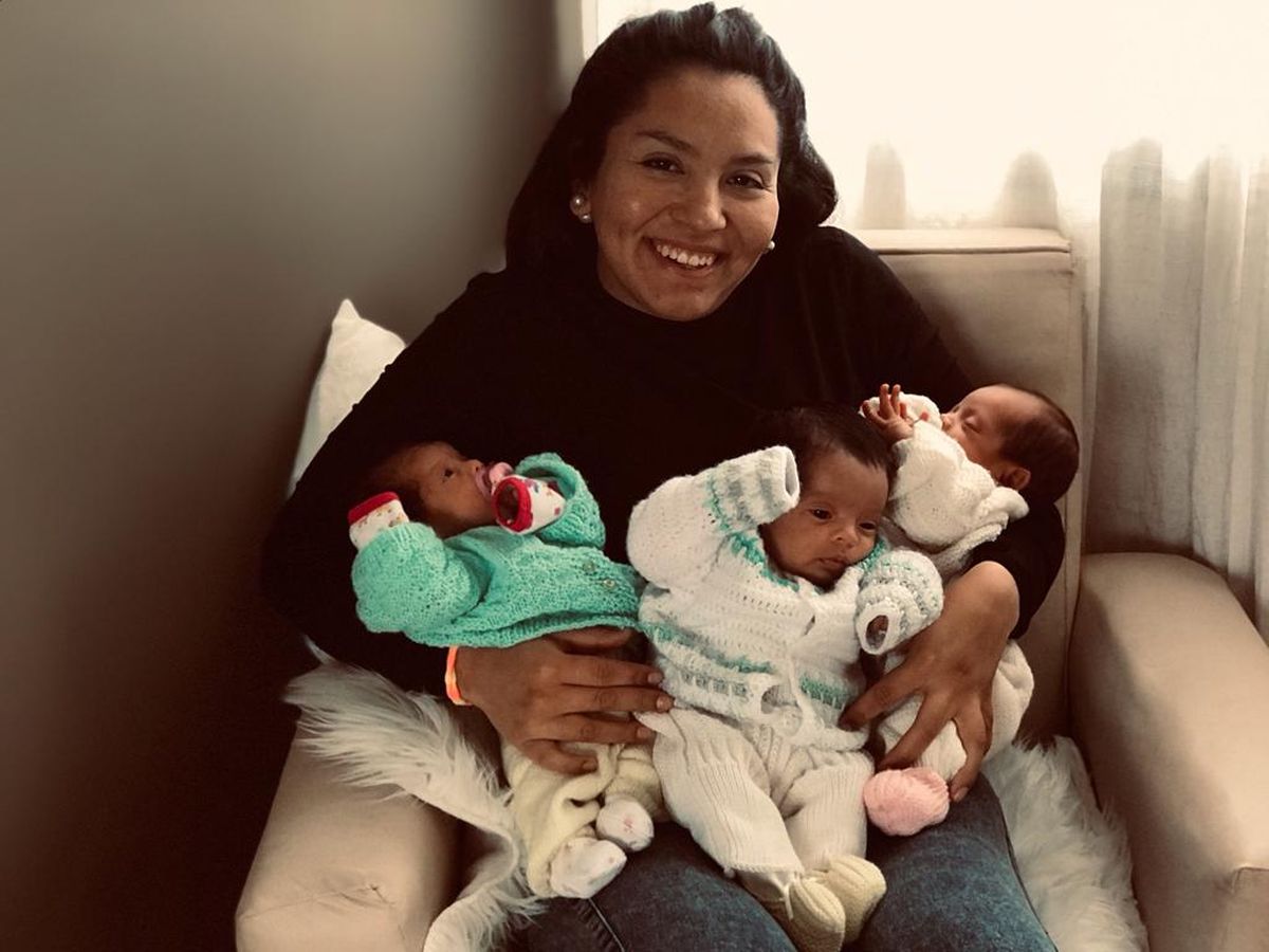 Amor y coraje: la historia de Pamela y sus trillizas, apoyadas por una madre ejemplar