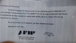 La AFIP advirtió sobre una estafa que llega por carta con el sello del organismo