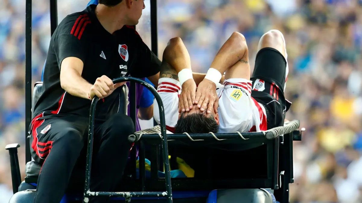 Meza sufri&oacute; una nueva lesi&oacute;n en River.