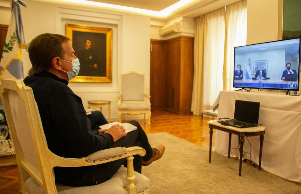Rodolfo Suarez junto a Alberto Fernández analizan a la situación sanitaria por coronavirus y cómo sigue la cuarentena.
