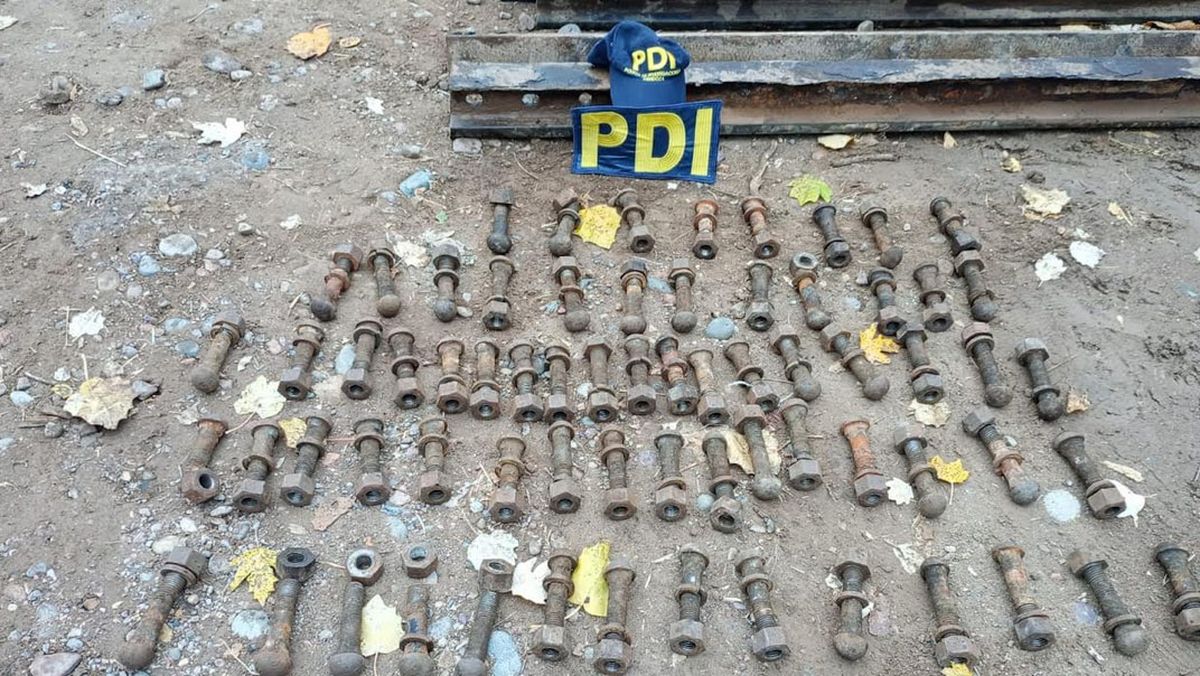 Secuestraron 60 tornillos con tuercas también robadas de las vías en Guaymallén. Secuestraron 60 tornillos con tuercas también robadas de las vías en Guaymallén.