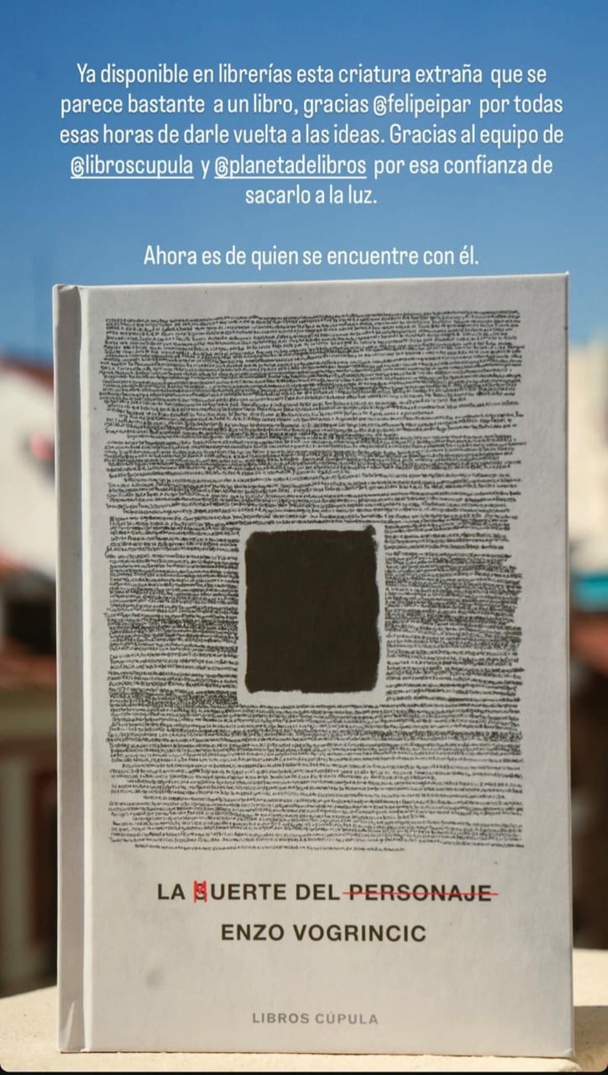 Enzo Vogrincic anunció el lanzamiento de su primer libro. Enzo Vogrincic anunció el lanzamiento de su primer libro. 