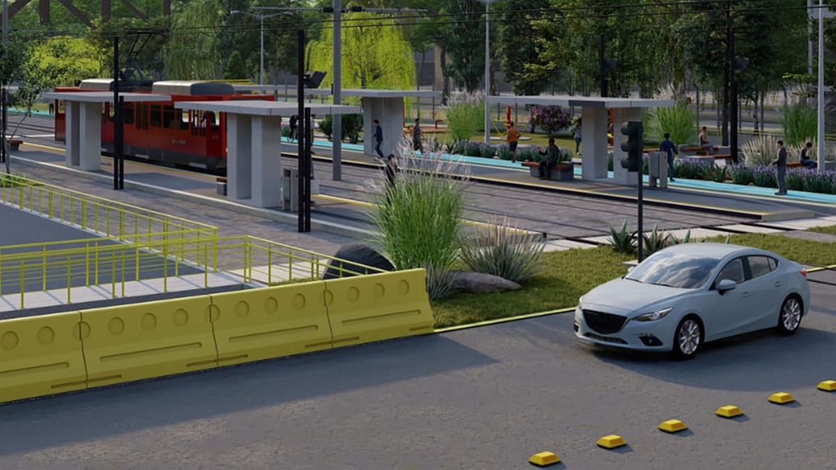 Así proyecta el Gobierno que quedará la ampliación del Metrotranvía hacia Luján de Cuyo y el Aeropuerto. Así proyecta el Gobierno que quedará la ampliación del Metrotranvía hacia Luján de Cuyo y el Aeropuerto.