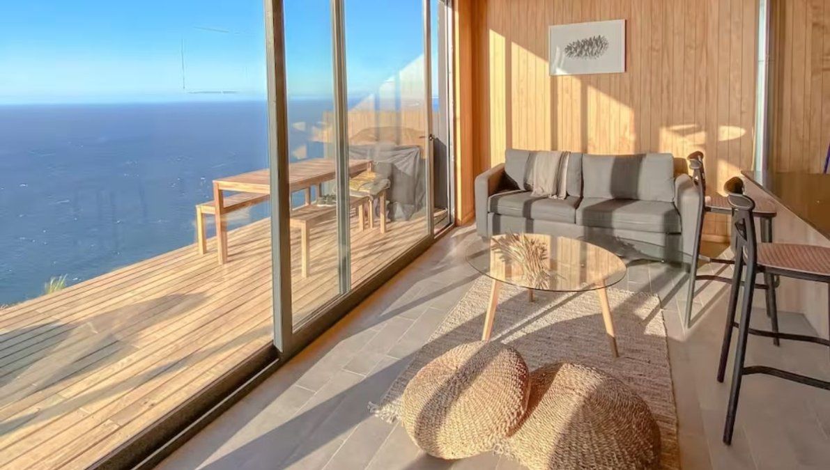 Un alojamiento soñado en la costa de Chile. Fuente: AirBnB.