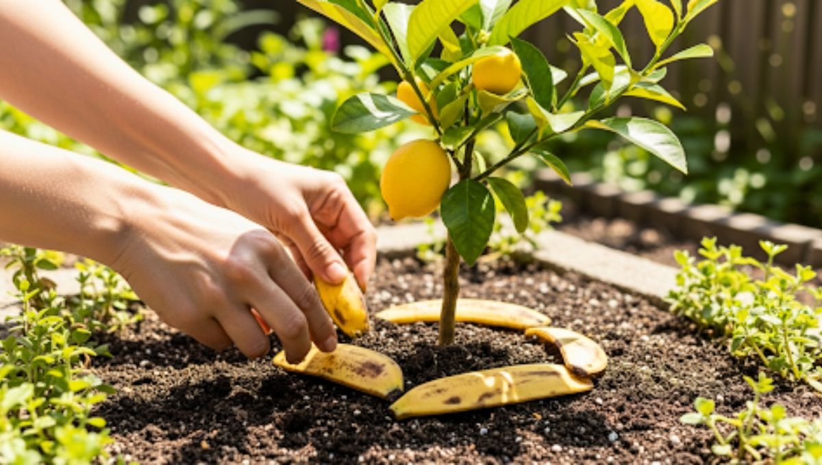 Las cáscaras de banana pueden ser altamente beneficiosas para tu árbol limonero