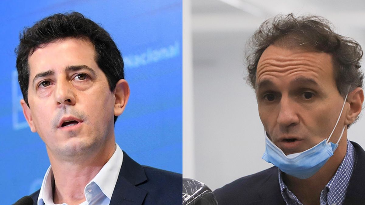 Los ministros Wado de Pedro y Gabriel Katopodis.
