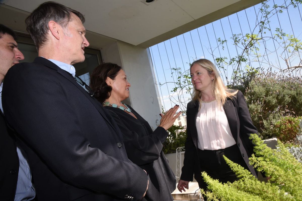 Hebe Casado recibió a Andrés y Wendy Palau.