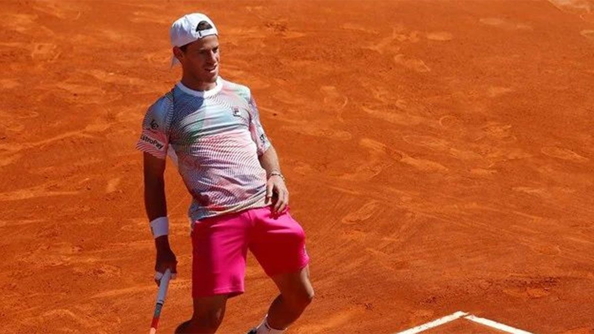 Diego Schwartzman se enojó con el juez de línea.